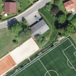 Sand Volleyball Court — aerial view