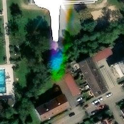 Sand Volleyball Court — aerial view