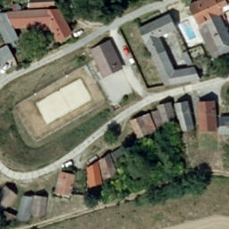 Sand Volleyball Court — aerial view
