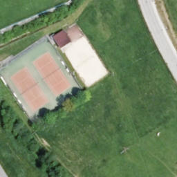 Sand Volleyball Court — aerial view