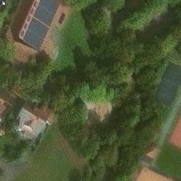 Sand Volleyball Court in Tübingen, Baden-Württemberg — aerial view