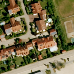 Volleyball Court near Heidenkam — aerial view