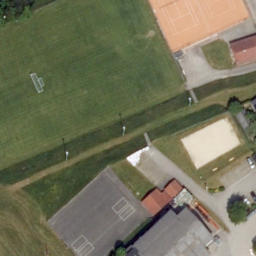 Sand Volleyball Court — aerial view