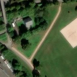 Beachvolleyballfeld — aerial view