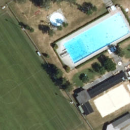Sand Volleyball Court — aerial view