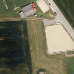Sand Volleyball Court — aerial view