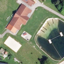 Sand Volleyball Court — aerial view