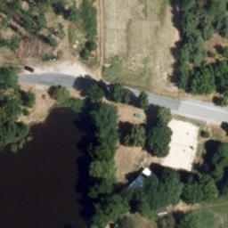 Sand Volleyball Court — aerial view
