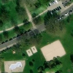 Sand Volleyball Court, Offenburg — aerial view