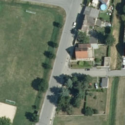 Sand Volleyball Court — aerial view