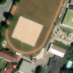 Sand Volleyball Court — aerial view