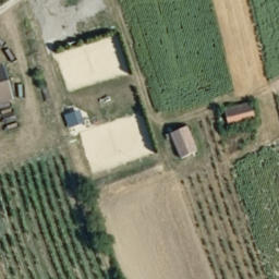 Sand Volleyball Court — aerial view
