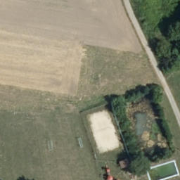 Beachvolleyballplatz — aerial view