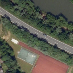 Sand Volleyball Court — aerial view