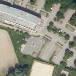 Sand Volleyball Court — aerial view