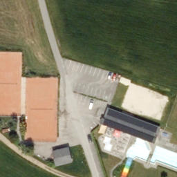 Sand Volleyball Court — aerial view