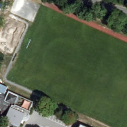 Sand Volleyball Court — aerial view