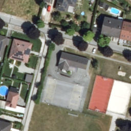 Sand Volleyball Court — aerial view