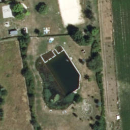 Sand Volleyball Court — aerial view