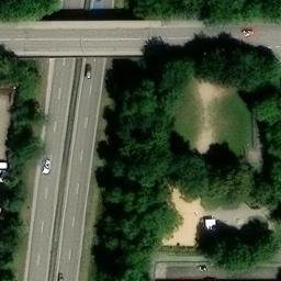 Sand Volleyball Court — aerial view