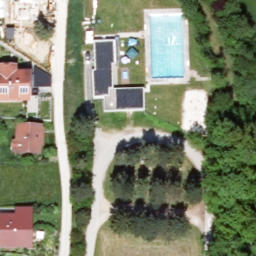 Sand Volleyball Court — aerial view