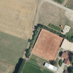 Sand Volleyball Court — aerial view