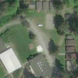 Sand Volleyball Court in Skagit County, WA — aerial view