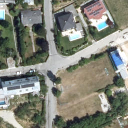 Grass Volleyball Court — aerial view