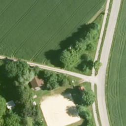 Sand Volleyball Court — aerial view