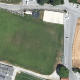 Sand Volleyball Court — aerial view