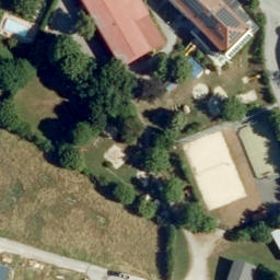 Sand Volleyball Court — aerial view