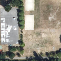 Sand Volleyball Court — aerial view