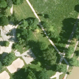 Sand Volleyball Court — aerial view
