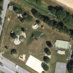 Sand Volleyball Court — aerial view