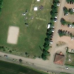 Sand Volleyball Court in Friesenheim, Baden-Württemberg — aerial view