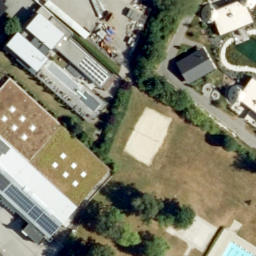 Sand Volleyball Court — aerial view