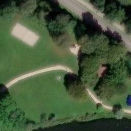 Sand Volleyball Court — aerial view
