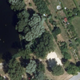Sand Volleyball Court — aerial view
