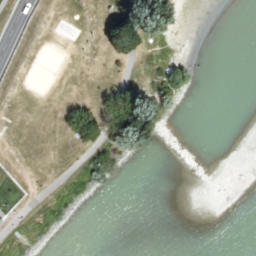 Sand Volleyball Court — aerial view
