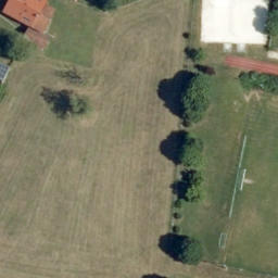 Sand Volleyball Court — aerial view