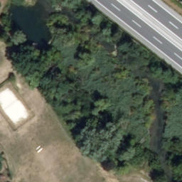 Sand Volleyball Court — aerial view
