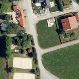 Sand Volleyball Court — aerial view