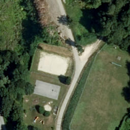 Sand Volleyball Court — aerial view