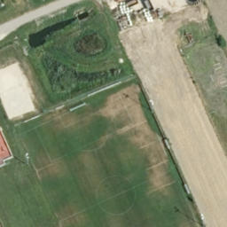 Sand Volleyball Court — aerial view