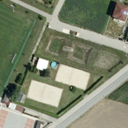 Sand Volleyball Court — aerial view