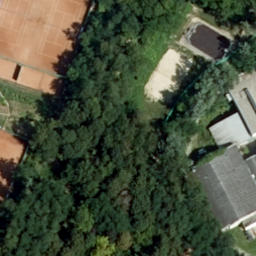 Sand Volleyball Court — aerial view