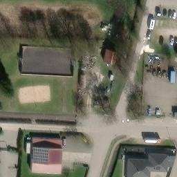 Sand Volleyball Court — aerial view
