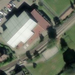 Sand Volleyball Court in Oberharmersbach, Baden-Württemberg — aerial view