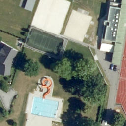 Sand Volleyball Court — aerial view