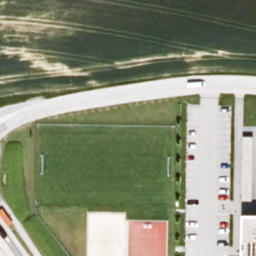 Sand Volleyball Court — aerial view